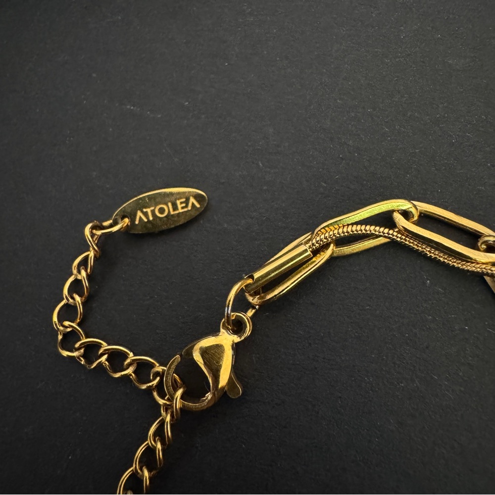 Atolea Melrose Layered Gold Necklace - Picture 4 of 5